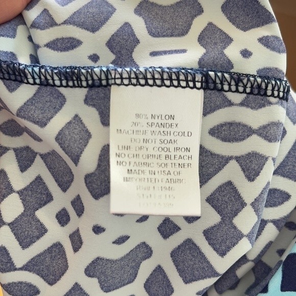 Jude Connally Lisa Blue Print Halter Dress S Coastal Sun Summer Beach Preppy - Picture 10 of 10